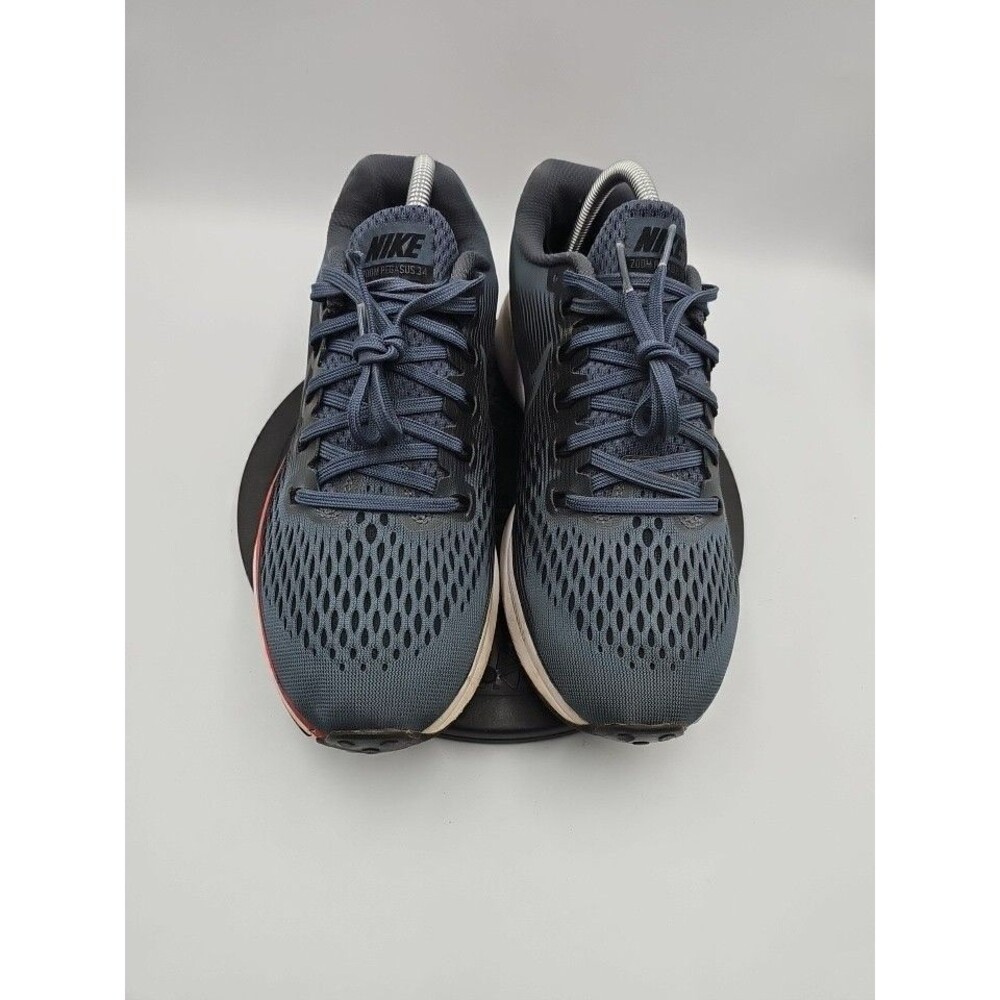 Nike Zoom Pegasus 34 Blue Black White Men's Running Sneakers  880655-411 Sz 9.5